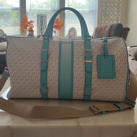 Michael Kors Bags Michael Kors Duffle Bag Teal 2in Long 1in Tall